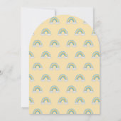 Baby shower van de Gele Hot Air ballon omhoog en w Kaart (Achterkant)