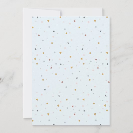 Baby shower van de gemuteerde regenboogmosterd Blu Kaart (Achterkant)