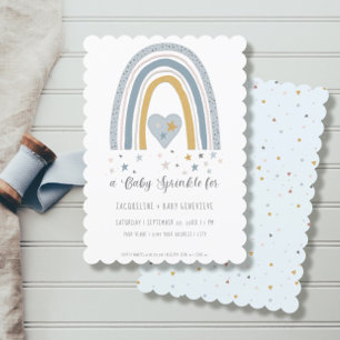 Baby shower van de gemuteerde regenboogmosterd Blu Kaart