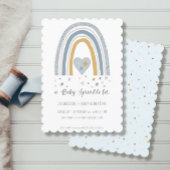 Baby shower van de gemuteerde regenboogmosterd Blu Kaart