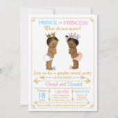 Baby shower van de goudprins of van de prinses kaart (Voorkant)