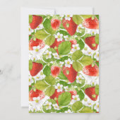 Baby shower van de groene aardbei kaart (Achterkant)