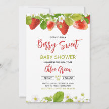 Baby shower van de groene aardbei