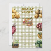 Baby shower van de groene boerenmarkt kaart (Voorkant)