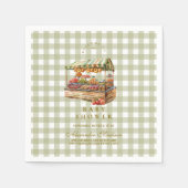 Baby shower van de groene boerenmarkt servet (Voorkant)