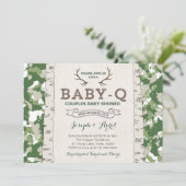 Baby shower van de Groene Camo Couples van het leg Kaart (Staand voorkant)