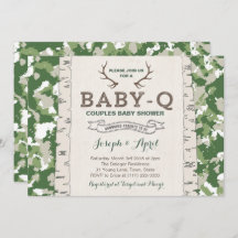 Baby shower van de Groene Camo Couples van het leg