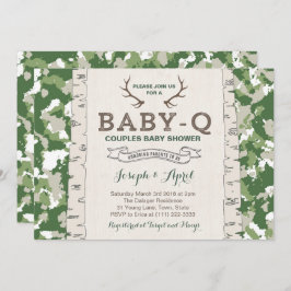 Baby shower van de Groene Camo Couples van het leg Kaart