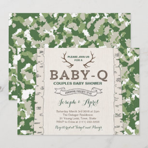 Baby shower van de Groene Camo Couples van het leg Kaart