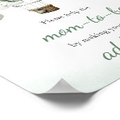 Baby shower van de groene heteluchtballon poster (Hoek)