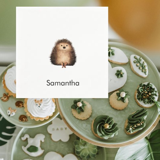 Baby shower van de groene sublimatie van de boslan servet