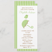 Baby shower van de Groene Vliegtuig Kaart (Voorkant / Achterkant)