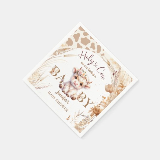 Baby shower van de Heilige Koe Boho Genderneutraal Servet (Hoek)