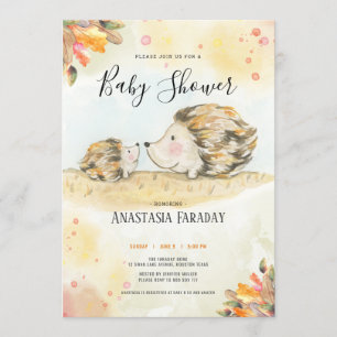 Baby shower van de herfstbos kaart
