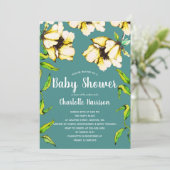 Baby shower van de hoes van de bloem van de donker kaart (Staand voorkant)