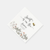 Baby shower van de honingbijenbloem servet (Hoek)