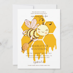 Baby shower van de honingraat van de bijenhoningbi kaart