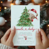 Baby shower van de kerstman kaart