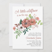 Baby shower van de Kleine Autumn Flowers Kaart (Voorkant)