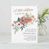 Baby shower van de Kleine Autumn Flowers Kaart (Staand voorkant)