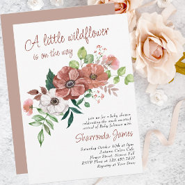 Baby shower van de Kleine Autumn Flowers Kaart