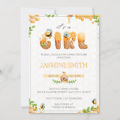 Baby shower van de kleine honingbijenkooi kaart (Voorkant)