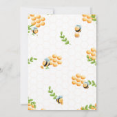 Baby shower van de kleine honingbijenkooi kaart (Achterkant)