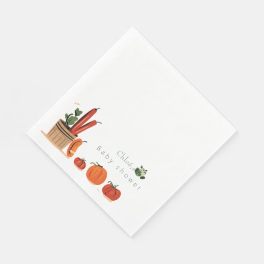 Baby shower van de landbouwmarkt servet (Hoek)