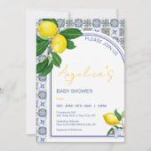 Baby shower van de Lemon Mosaic in het Middellands Kaart (Voorkant)