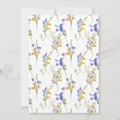 Baby shower van de lente van de kleine wilde bloem kaart (Achterkant)