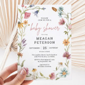 Baby shower van de lente van de kleine wilde bloem kaart