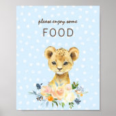 Baby shower van de Levensmiddelentafel Poster (Voorkant)
