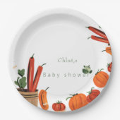 Baby shower van de lokale boerenmarkt papieren bordje (Voorkant)