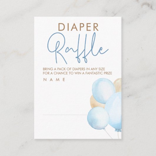 Baby shower van de luchtballon informatiekaartje (Voorkant)