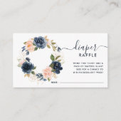 Baby shower van de luier Raffle Roze marineslaan Informatiekaartje (Voorkant)