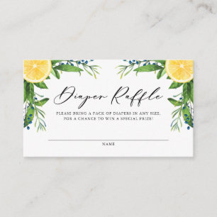 Baby shower van de luiers en blauwe bessen informatiekaartje