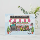 Baby shower van de markt voor bloemkool Farmer Kaart (Staand voorkant)