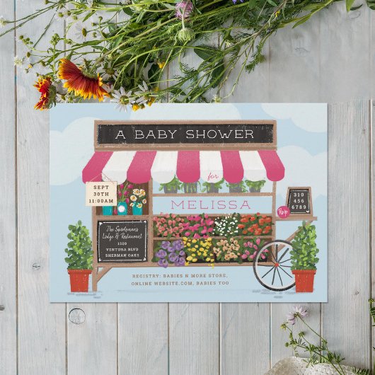 Baby shower van de markt voor bloemkool Farmer Kaart