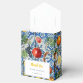 Baby shower van de mediterrane zomerblauwe mozaïek bedankdoosjes (Geopend)