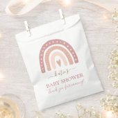 Baby shower van de moderne Blush Roze regenboogmei Bedankzakje (Geknipt)