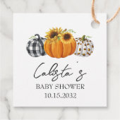 Baby shower van de moderne herfst bedankjes labels (Achterkant)