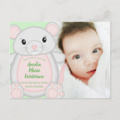 Baby shower van de muis briefkaart (Voorkant)