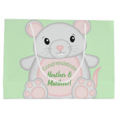Baby shower van de muis groot cadeauzakje (Achterkant)