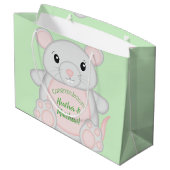 Baby shower van de muis groot cadeauzakje (Achterkant Gekanteld)