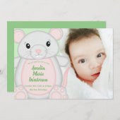 Baby shower van de muis kaart (Voorkant / Achterkant)
