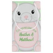 Baby shower van de muis klein cadeauzakje (Achterkant)