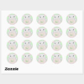 Baby shower van de muis ronde sticker (Vel)