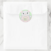 Baby shower van de muis ronde sticker (Tas)