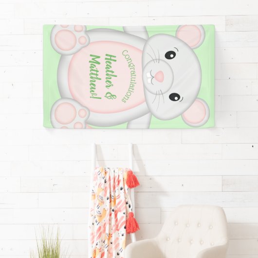 Baby shower van de muis spandoek (Insitu)