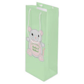 Baby shower van de muis wijn cadeautas (Voorkant Gekanteld)